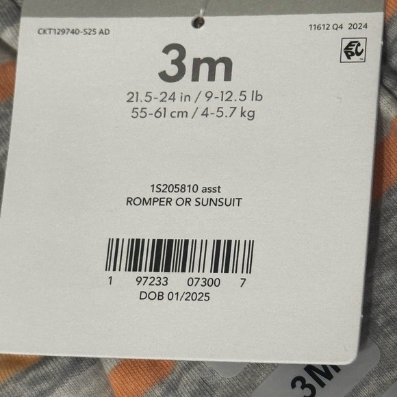 Carter's Navy Striped Bodysuit - Picture 5 of 6